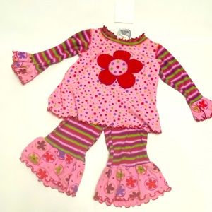 Boutique worn  once like new confetti pant set